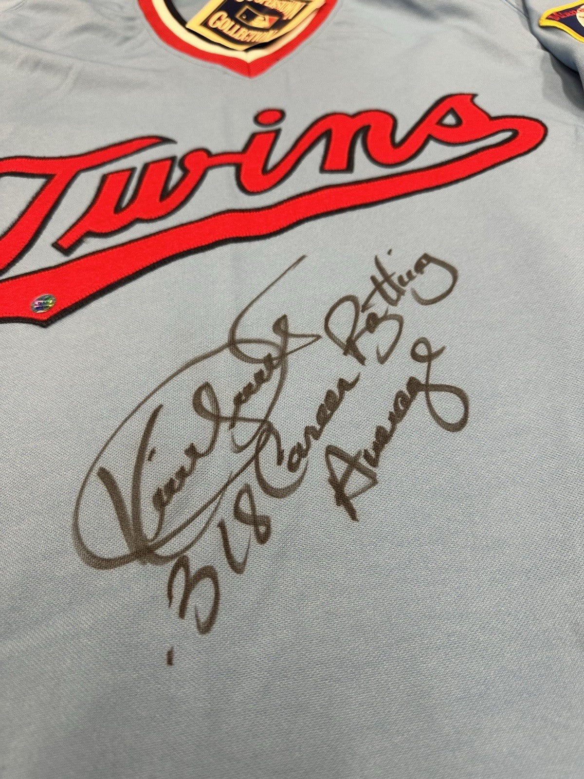 Kirby Puckett .318 Career Batting Average Signed Twins Majestic Jersey PSA/DNA