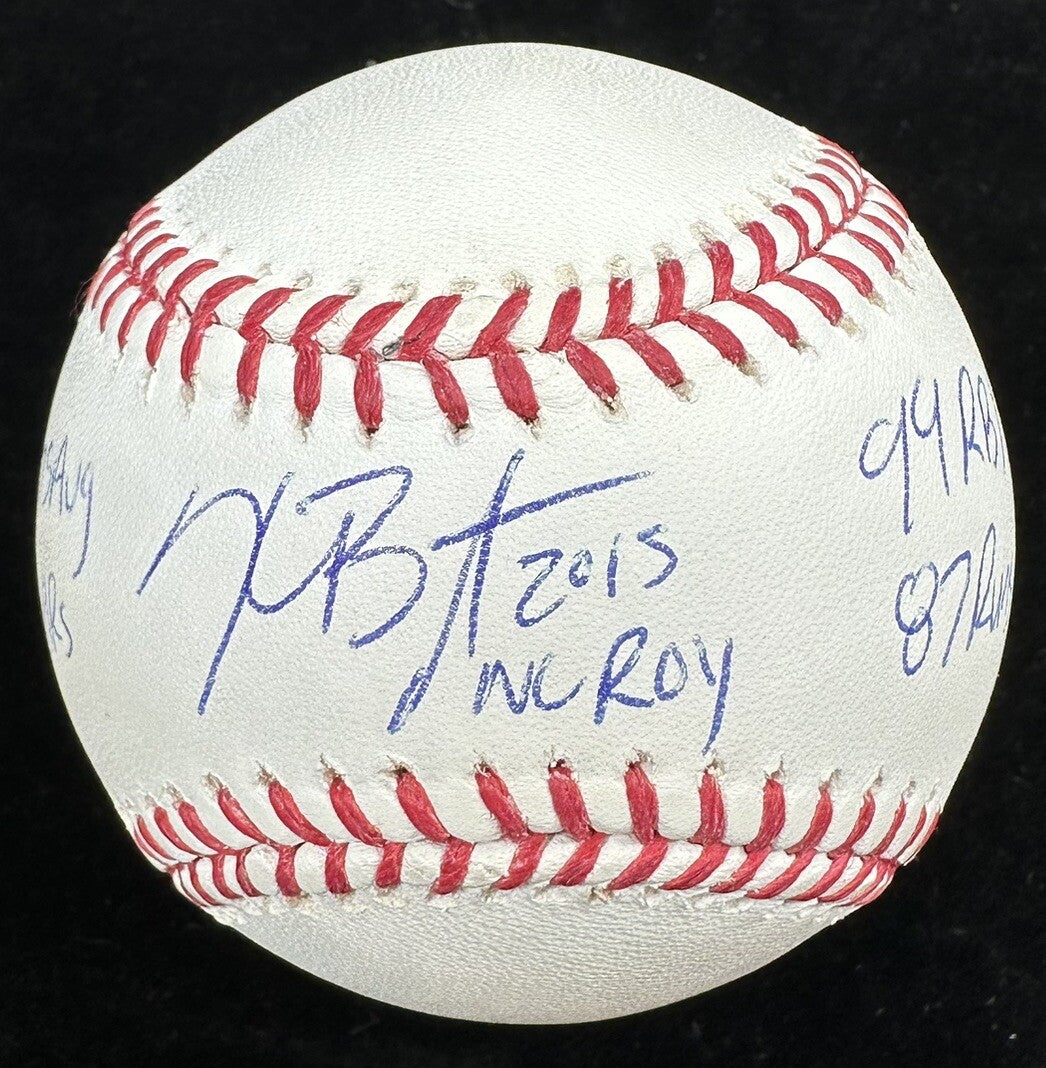 Kris Bryant 2015 NL ROY Signed Stat Baseball MLB Holo Fanatics 2/17