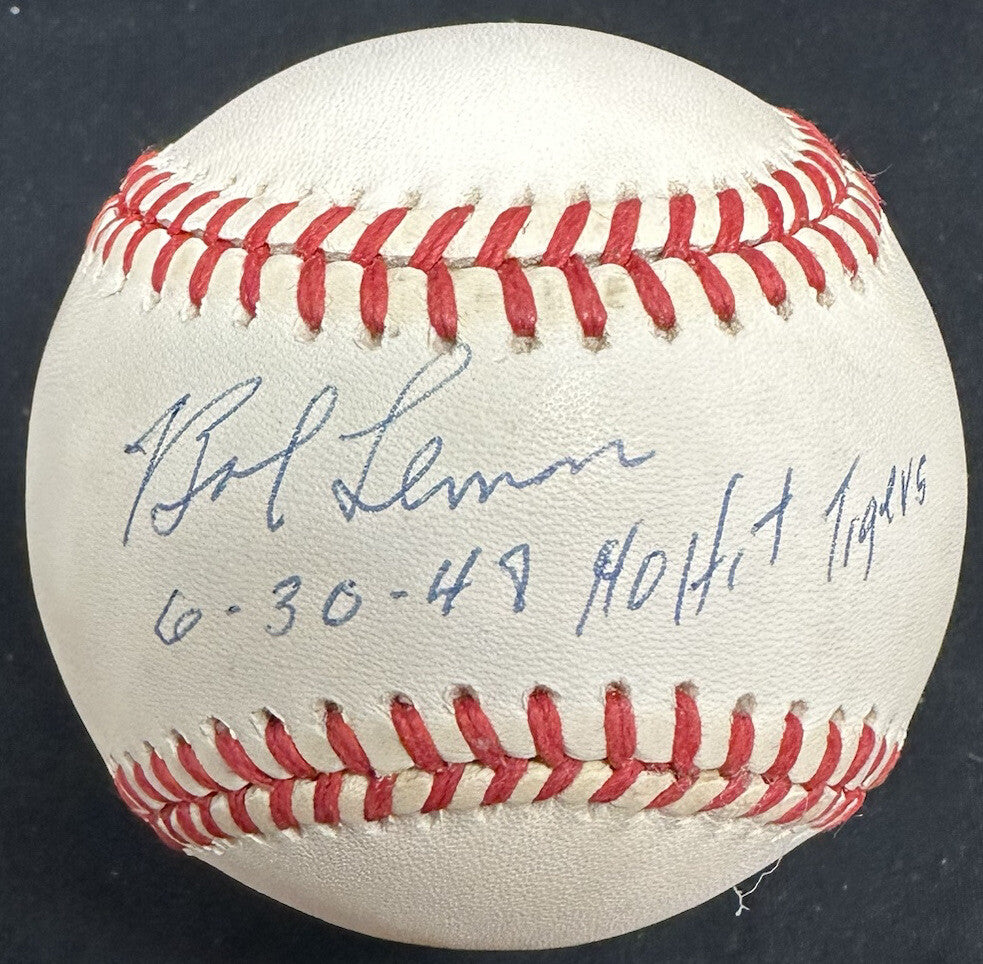 Bob Lemon 6-30-48 No Hit Tigers JSA