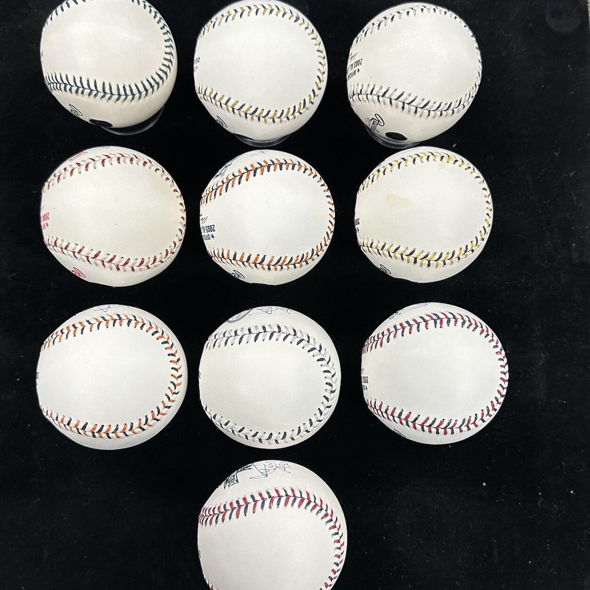 Ichiro Suzuki 2001-2010 Signed All Star Game Baseball Set Ichiro Hologram