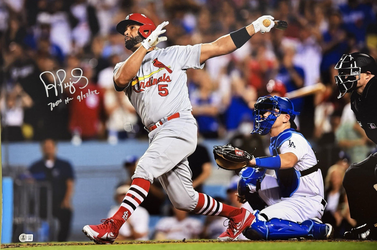 Albert Pujols 700th HR 9-23-22 Signed 20x30 Photo Beckett Witness Holo