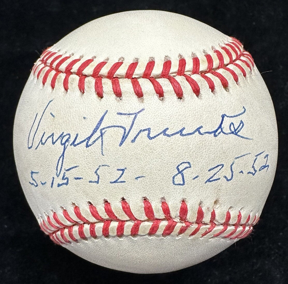 Virgil Trucks 2 No Hitters Signed Baseball JSA