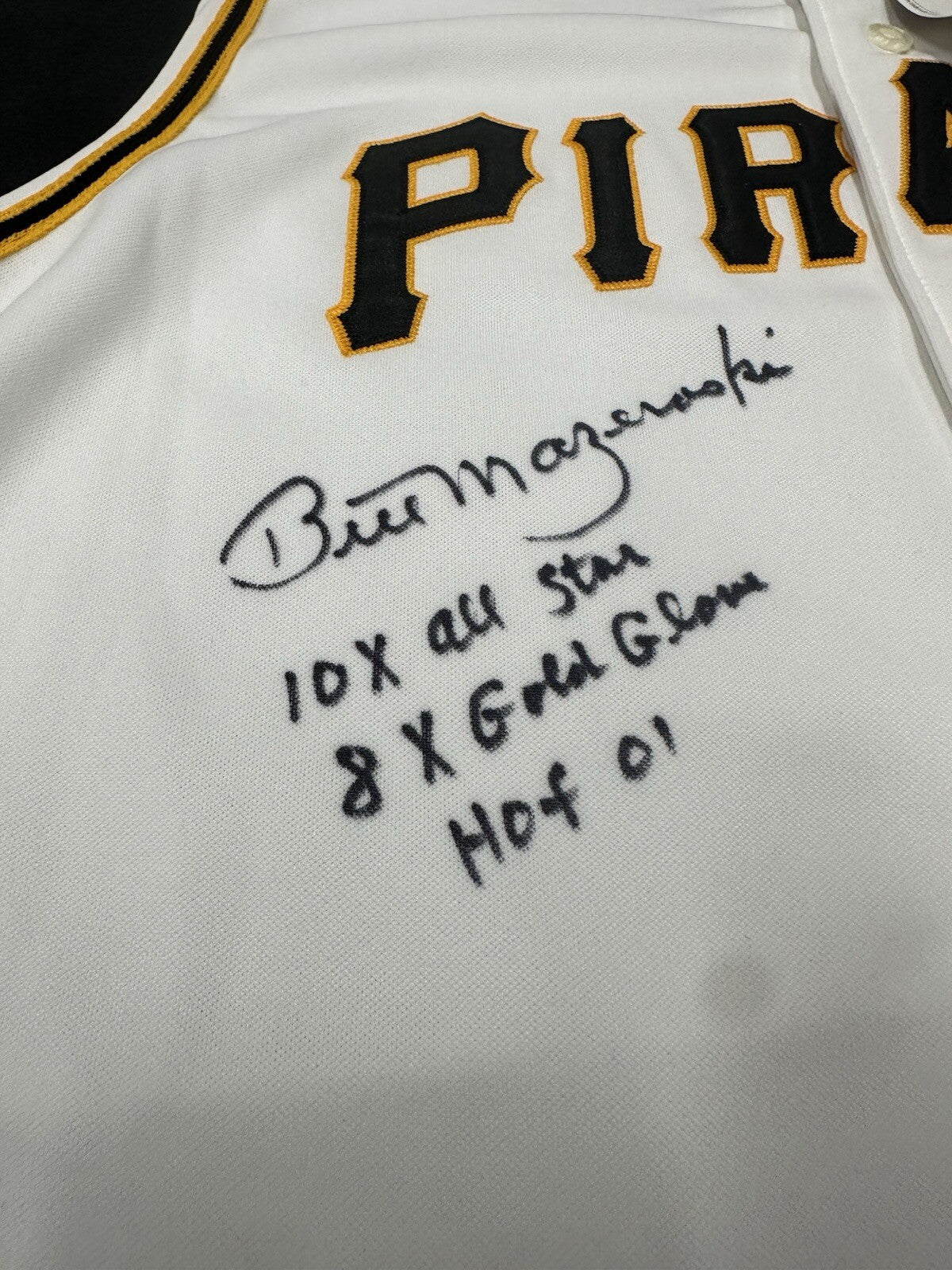 Bill Mazeroski Signed Authentic Rawlings Pirates Jersey JSA