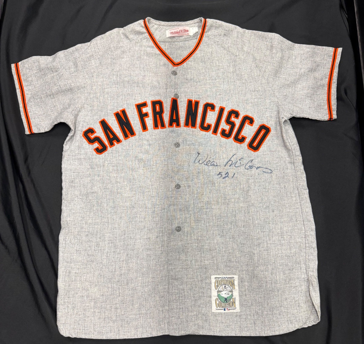Willie McCovey 521 Signed Authentic Giants M&N Jersey JSA