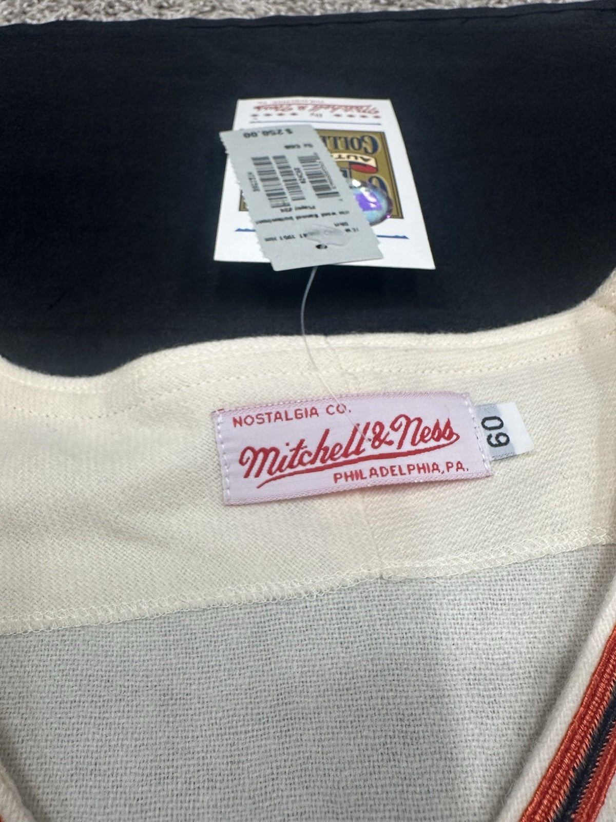 Willie Mays Double Signed Authentic Giants Mitchell Ness Jersey PSA/DNA Size 60*