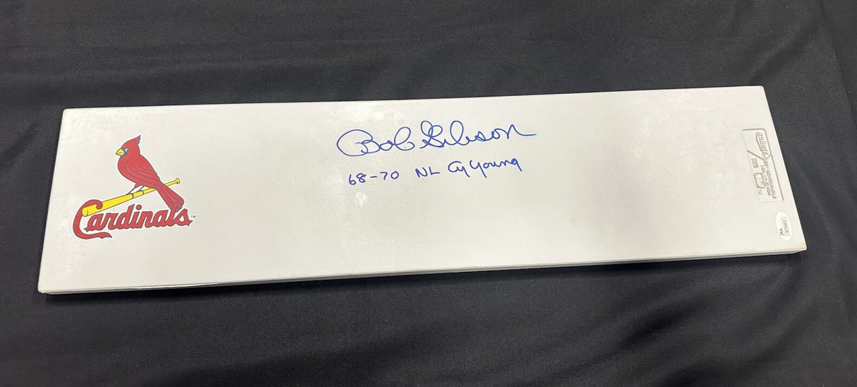 Bob Gibson Signed Authentic Cardinals Schutt Pitching Rubber JSA