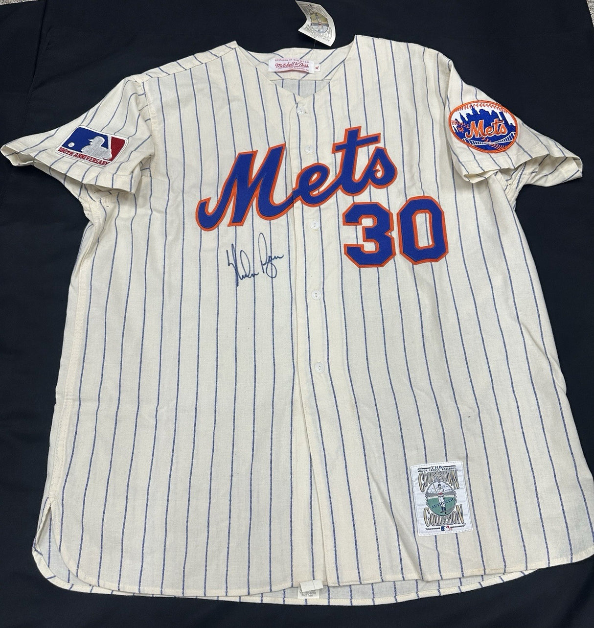Nolan Ryan Signed Authentic New York Mets Mitchell Ness Jersey PSA/DNA LOA