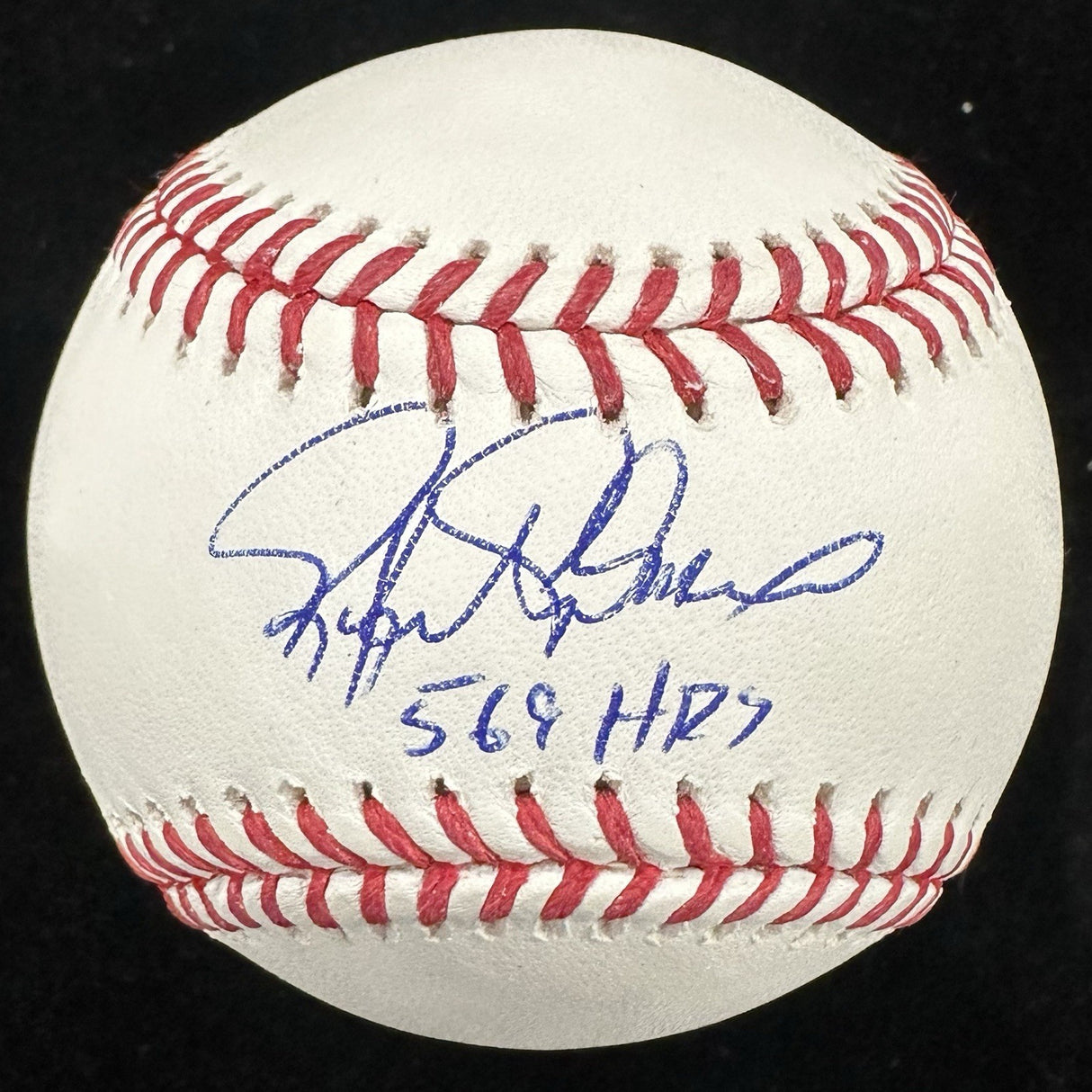 Rafael Palmeiro 569 HR Signed Baseball JSA