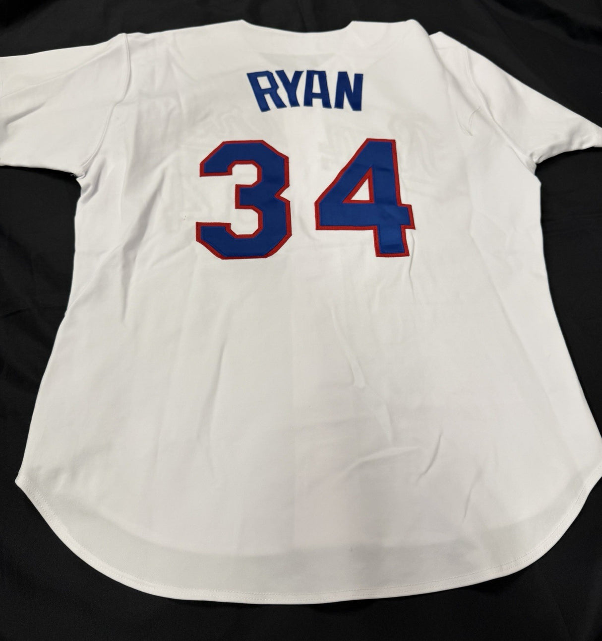 Nolan Ryan Signed Strikeout Stat Authentic Russell Rangers Jersey MLB Holo