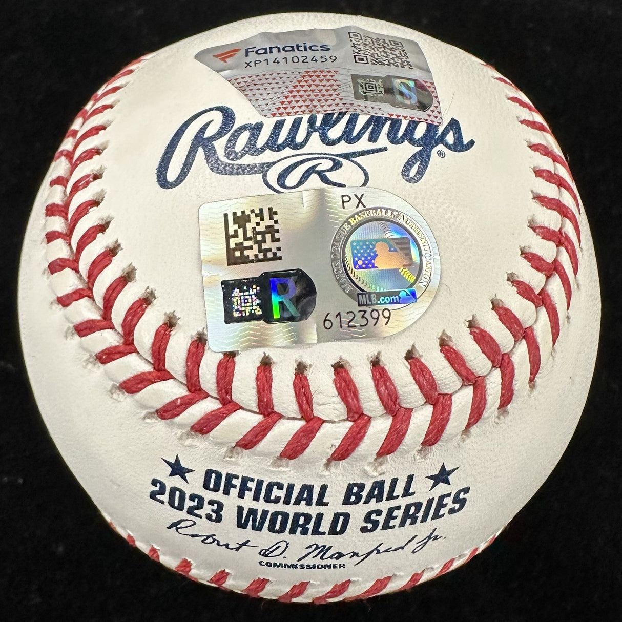 Adolis Garcia 23 WS Champs Signed 2023 World Series Baseball MLB Holo Fanatics