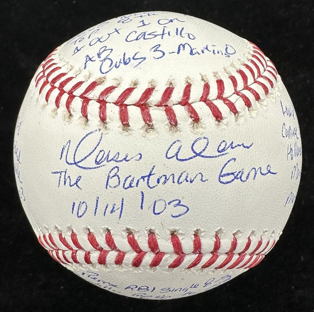 Moises Alou Signed “The Bartman Game” Story Baseball JSA LOA Chicago Cubs