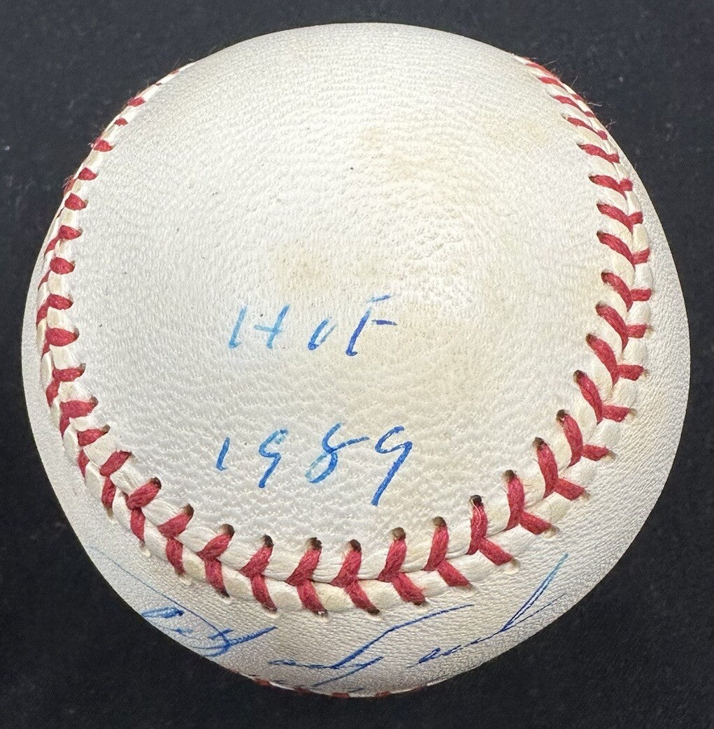Carl Yastrzemski 1967 TC + MVP HOF 89 Signed ROAL Joe Cronin Baseball PSA
