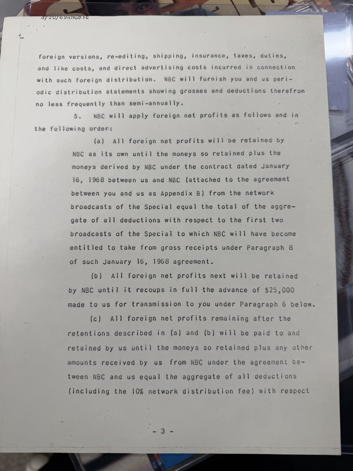Elvis Presley Signed 1968 NBC Comeback Special Contract/Agreement PSA/DNA LOA