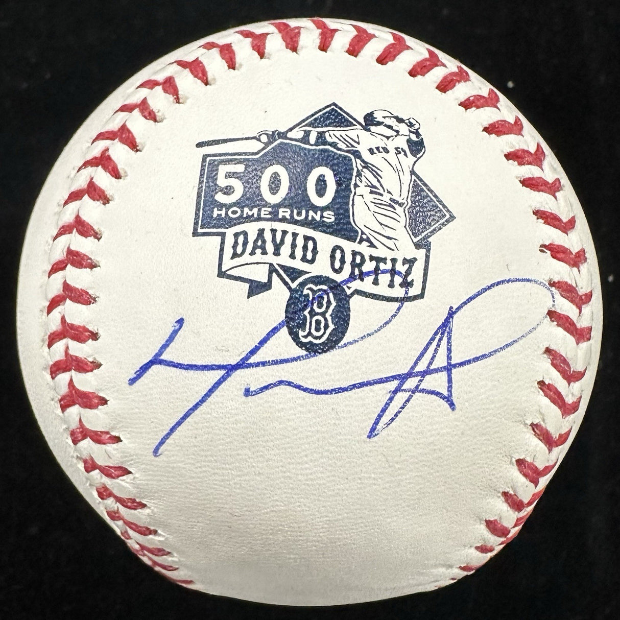 David Ortiz Signed 500 HR Club Logo Baseball MLB Holo Fanatics Holo