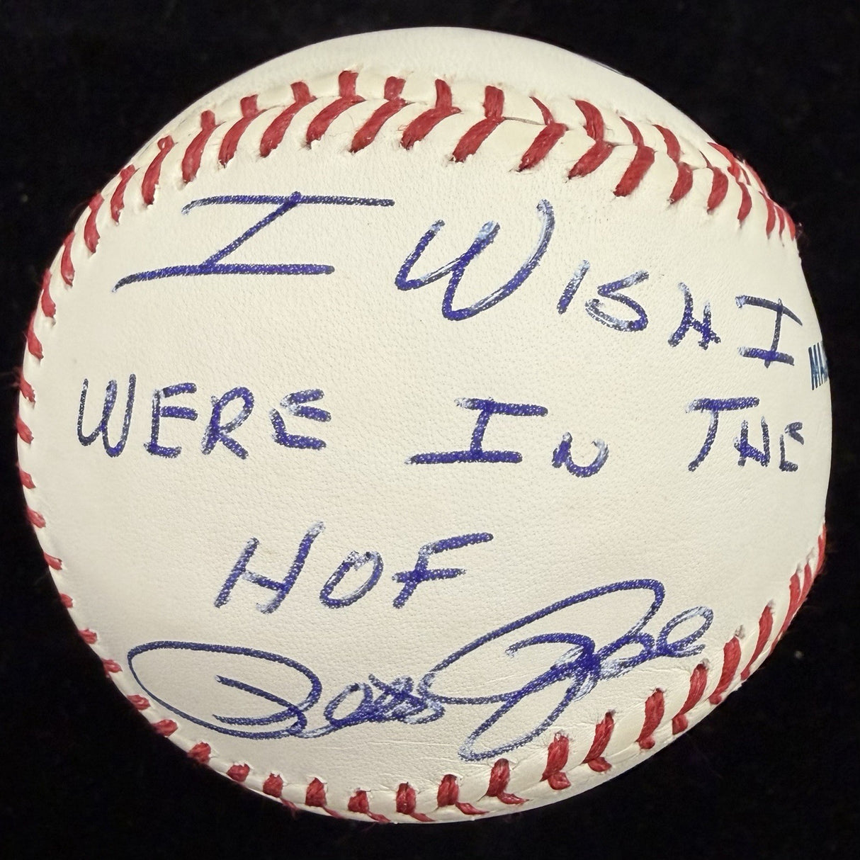 Pete Rose I Wish I Were In The HOF Signed Baseball Rose Hologram