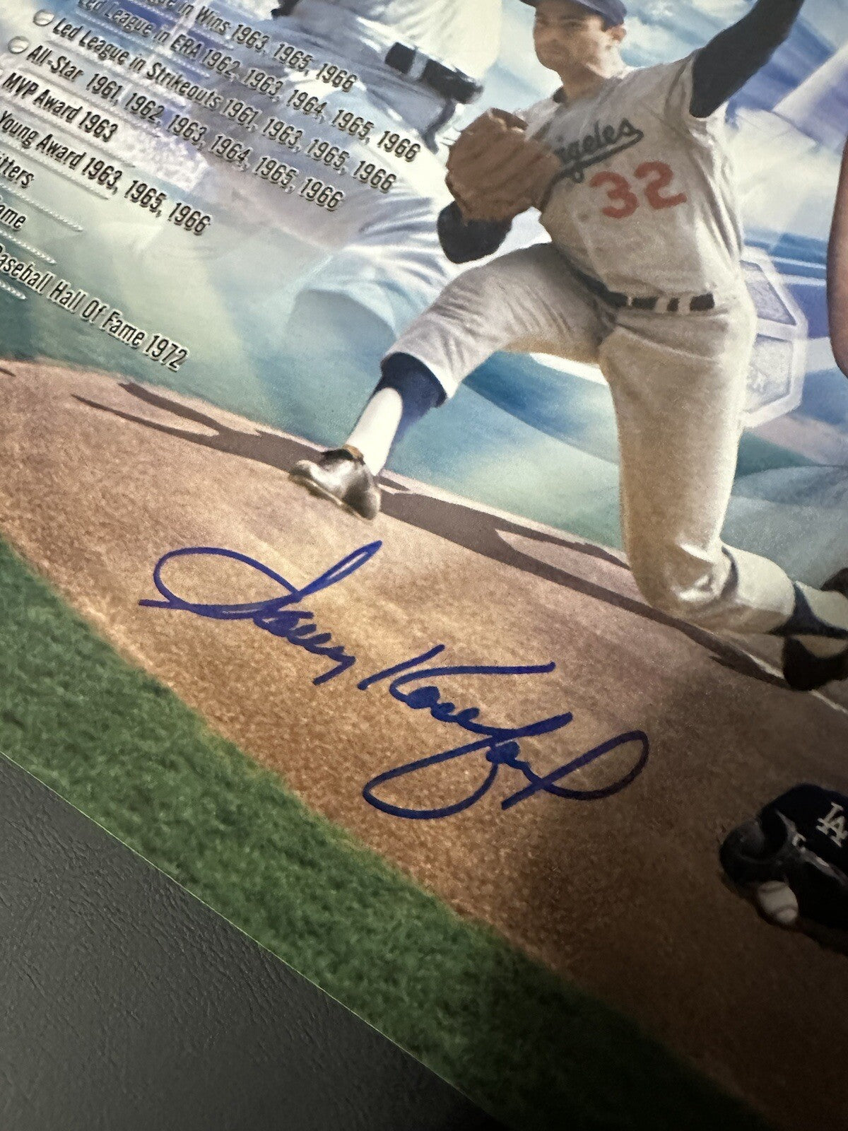 Sandy Koufax Signed Photoramic Dodgers Photo Online Authentics Holo