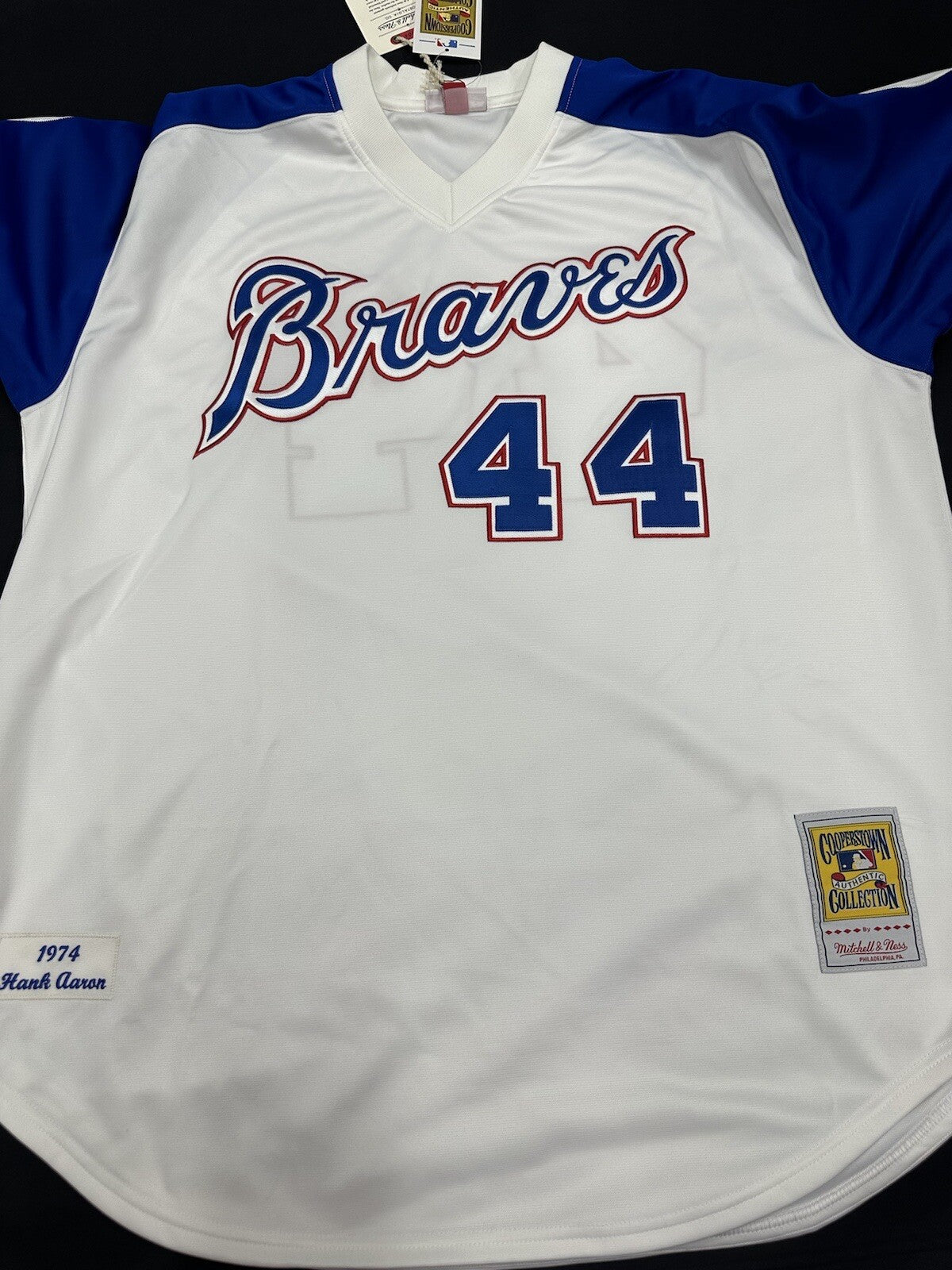 Hank Aaron HOF 82 Signed Authentic Mitchell Ness Braves Jersey JSA LOA
