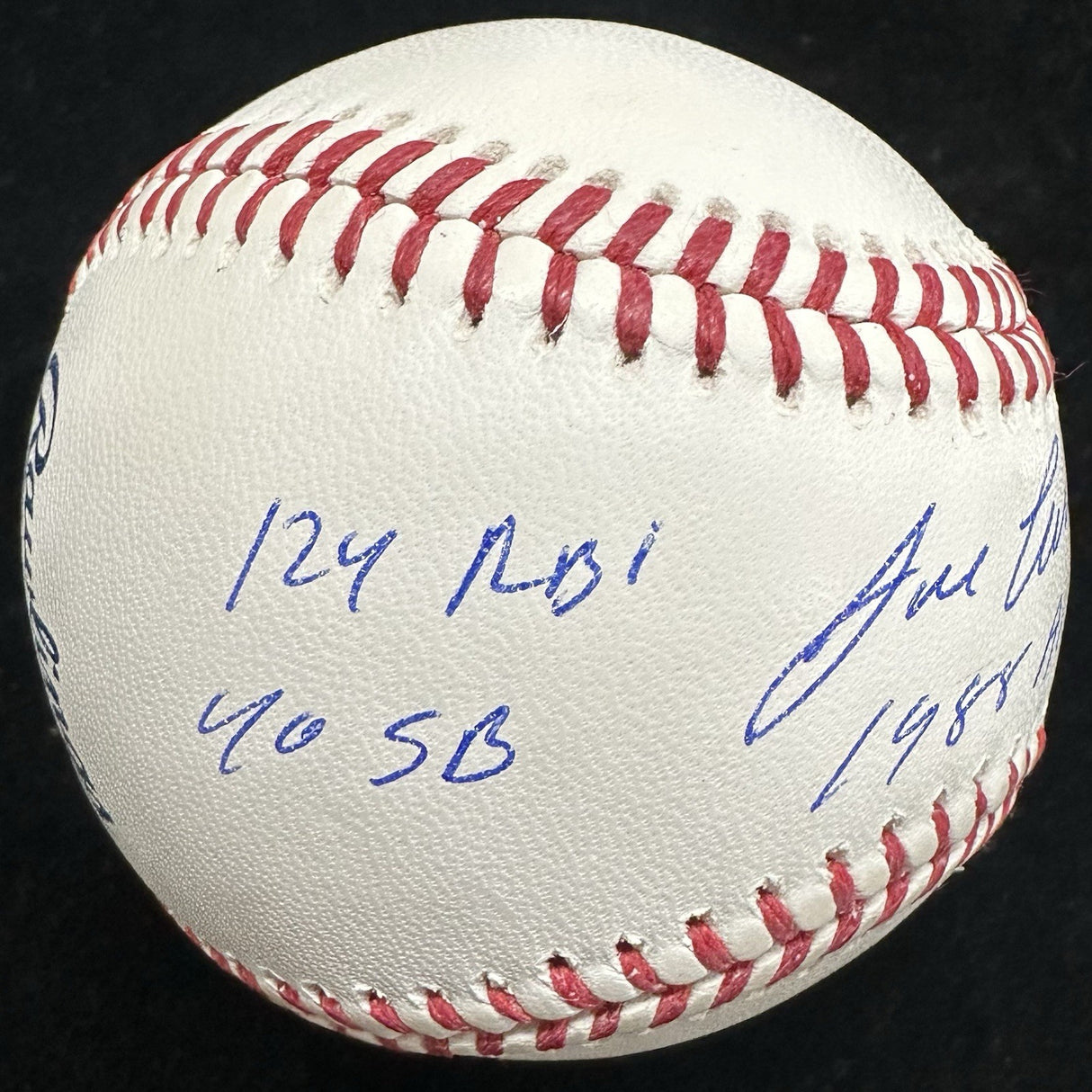 Jose Canseco 1988 AL MVP Signed Stat Baseball JSA