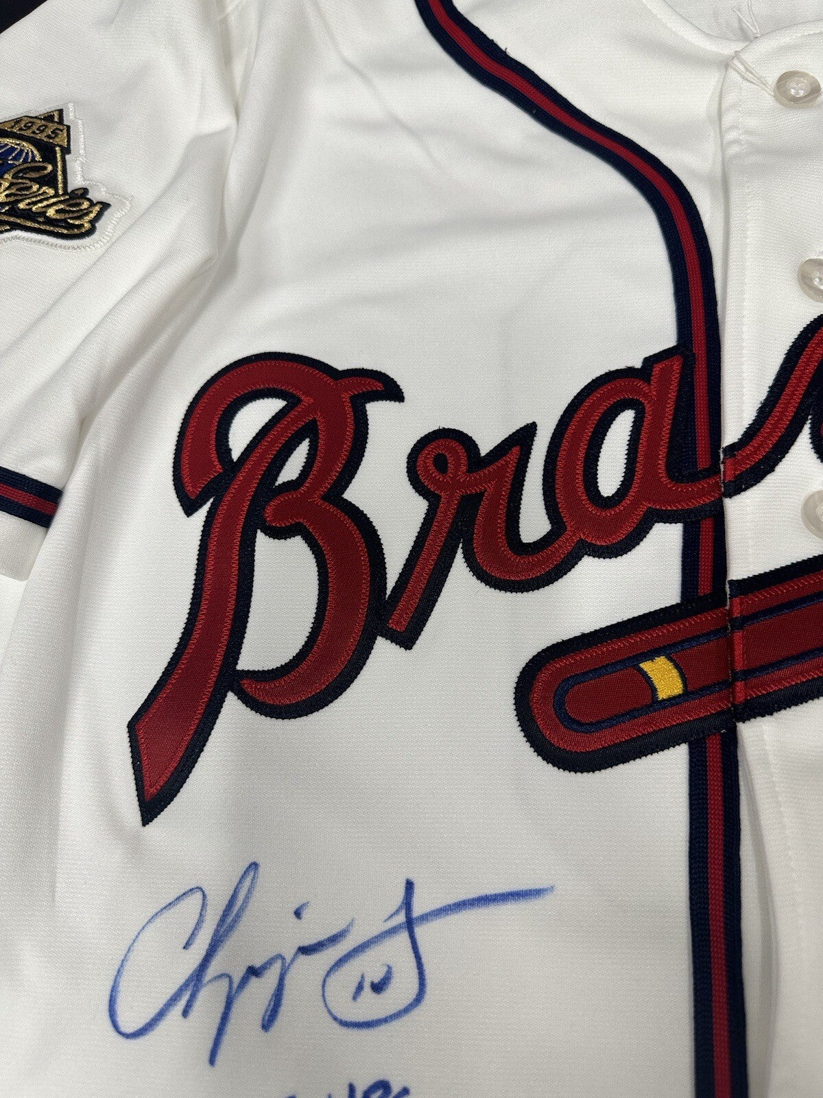 Chipper Jones HOF 99 MVP Signed Atlanta Braves Auth Mitchell Ness Jersey JSA