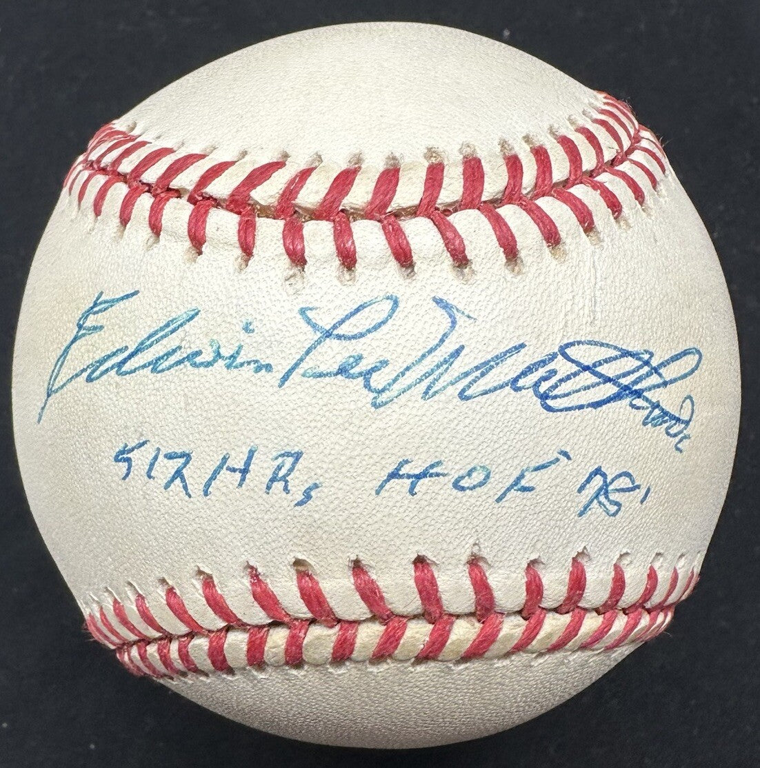 Edwin Lee Mathews HOF 78 512 HR Signed Baseball JSA