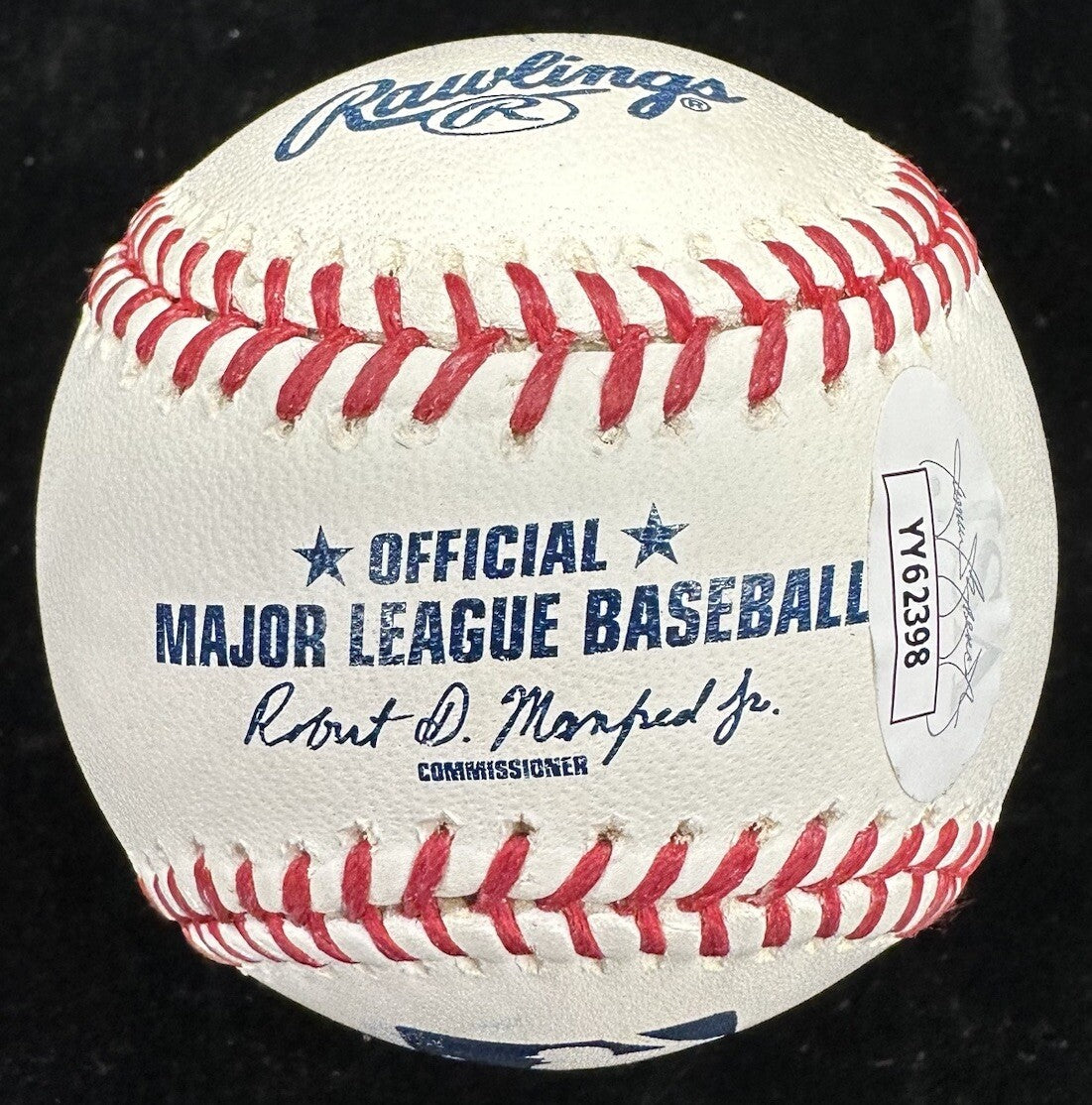 Mookie Wilson Bill Buckner 1986 WS Game 6 Stat Story Signed Baseball JSA PSA