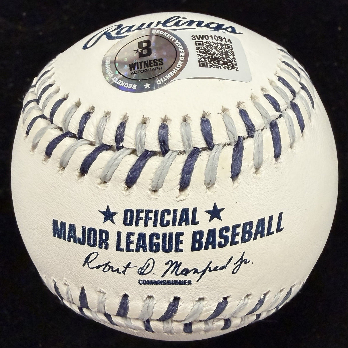 Dave Winfield Signed Yankees Team Stitch Logo Baseball JSA