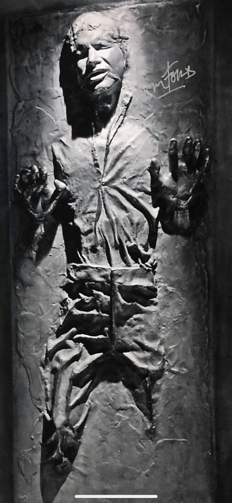 Harrison Ford Signed Life Size Han Solo Carbonite Photo Fathead Beckett Witness