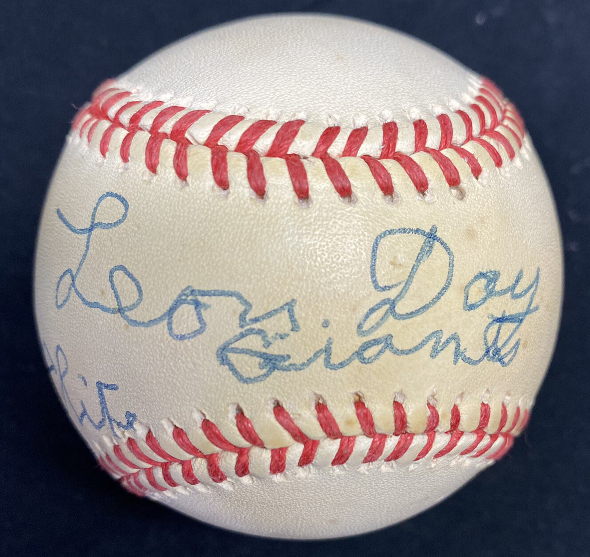 Leon Day Elite Giants Negro League Signed Baseball JSA HOF