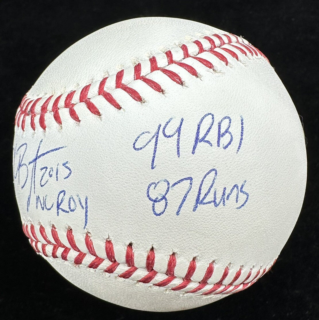 Kris Bryant 2015 NL ROY Signed Stat Baseball MLB Holo Fanatics 2/17