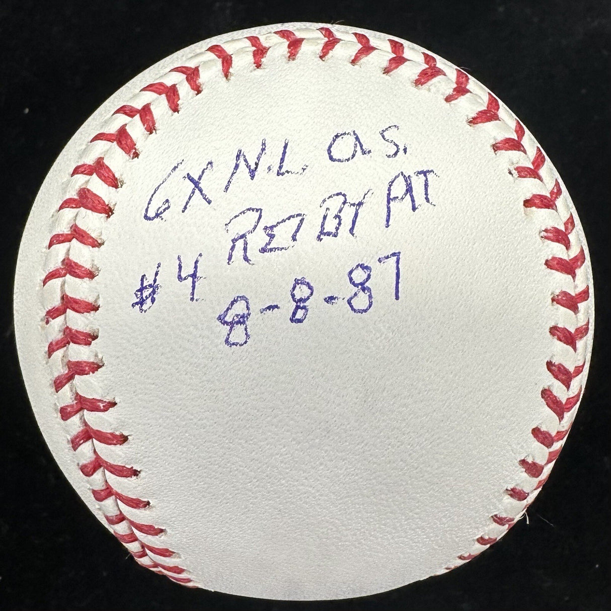 Ralph Kiner HOF 75 Signed Stat Baseball JSA