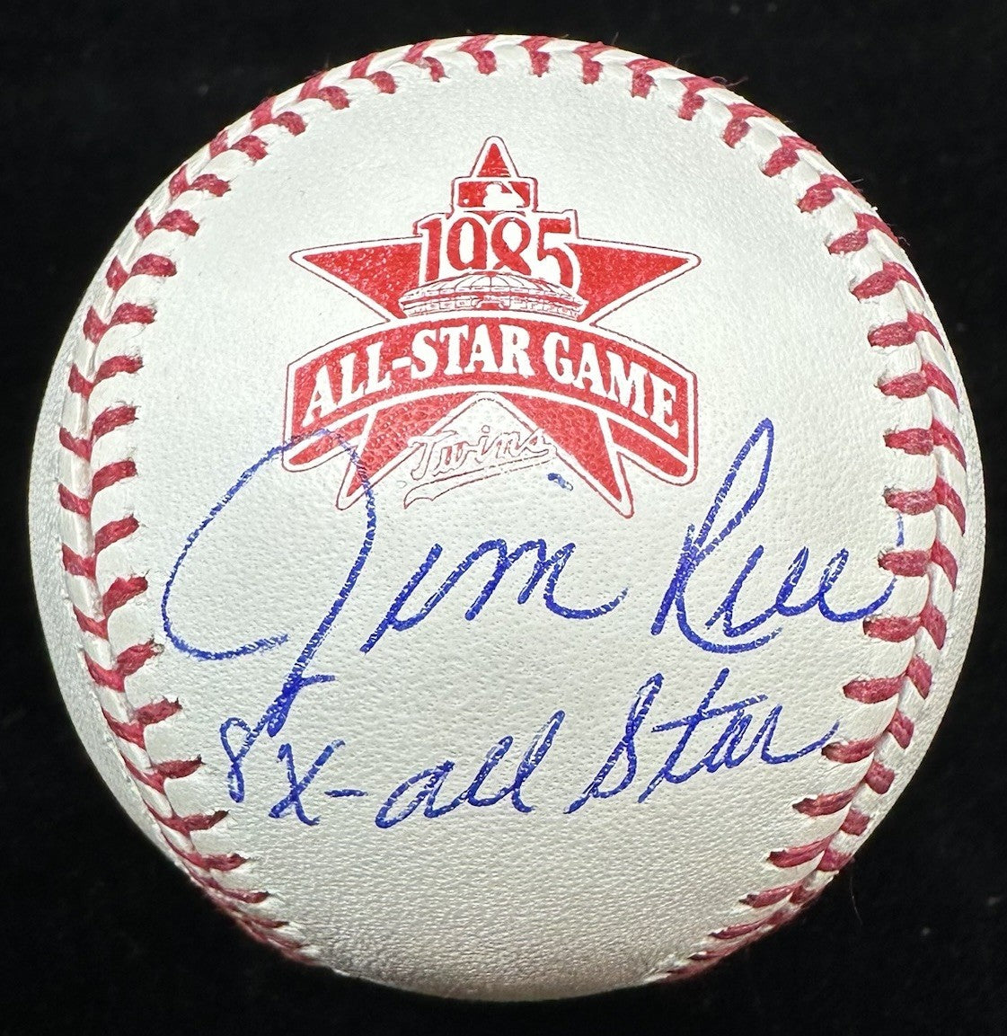 Jim Rice 8x All Star Signed 1985 ASG Logo Baseball JSA