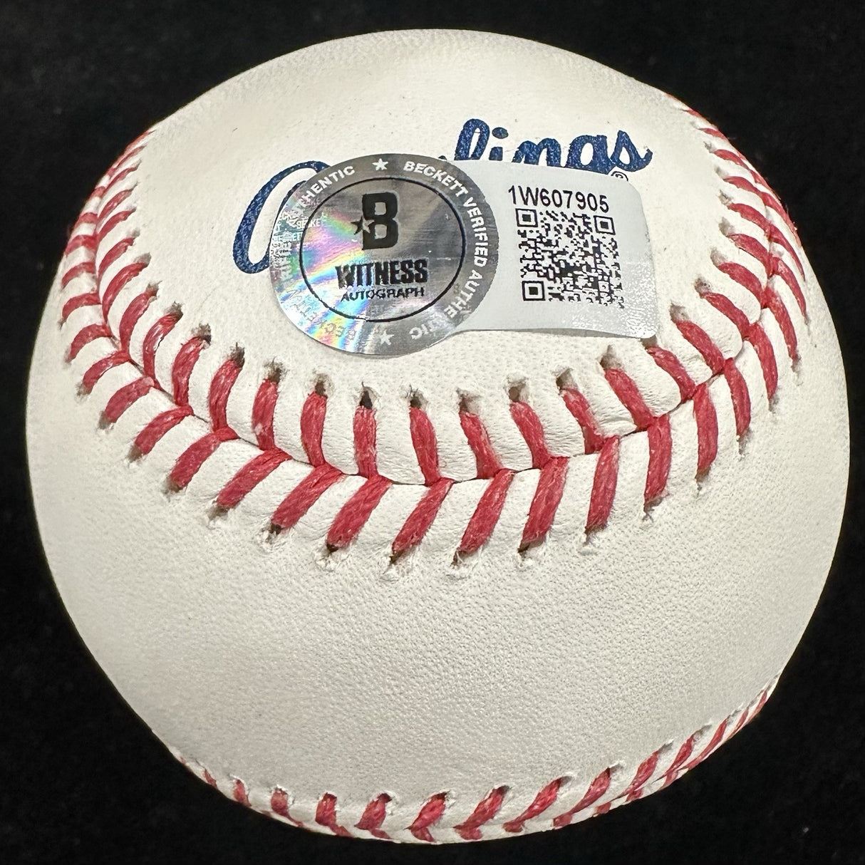 Randy Johnson HOF 15 Signed Hall Of Fame Logo Baseball Beckett Witness Holo