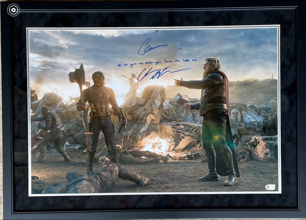 Chris Hemsworth Chris Evans Signed Avengers: Endgame 20x30 Photo W/ Quote SWAU