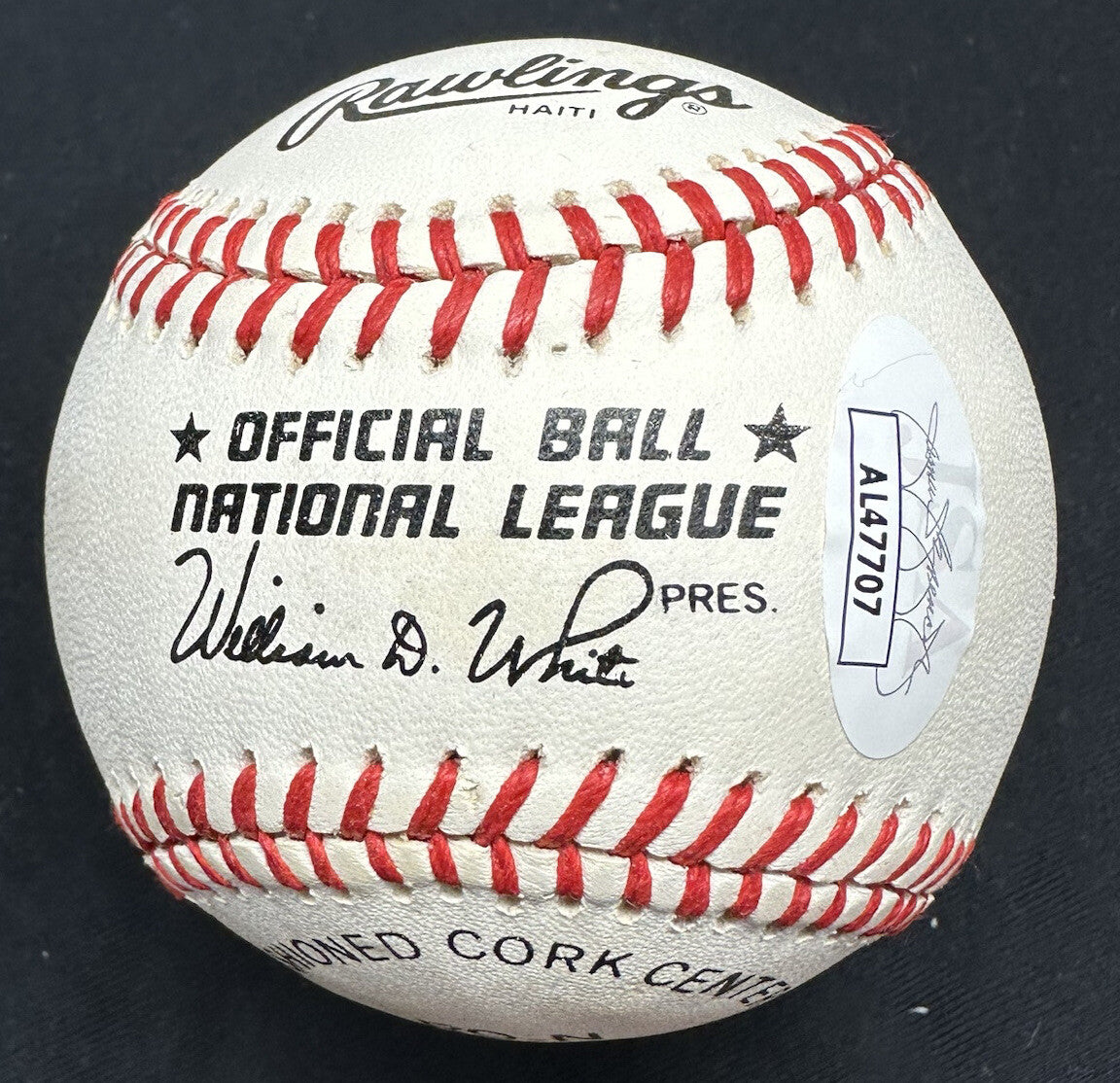 Enos Slaughter 1946 World Series St. Louis Boston Signed Baseball JSA