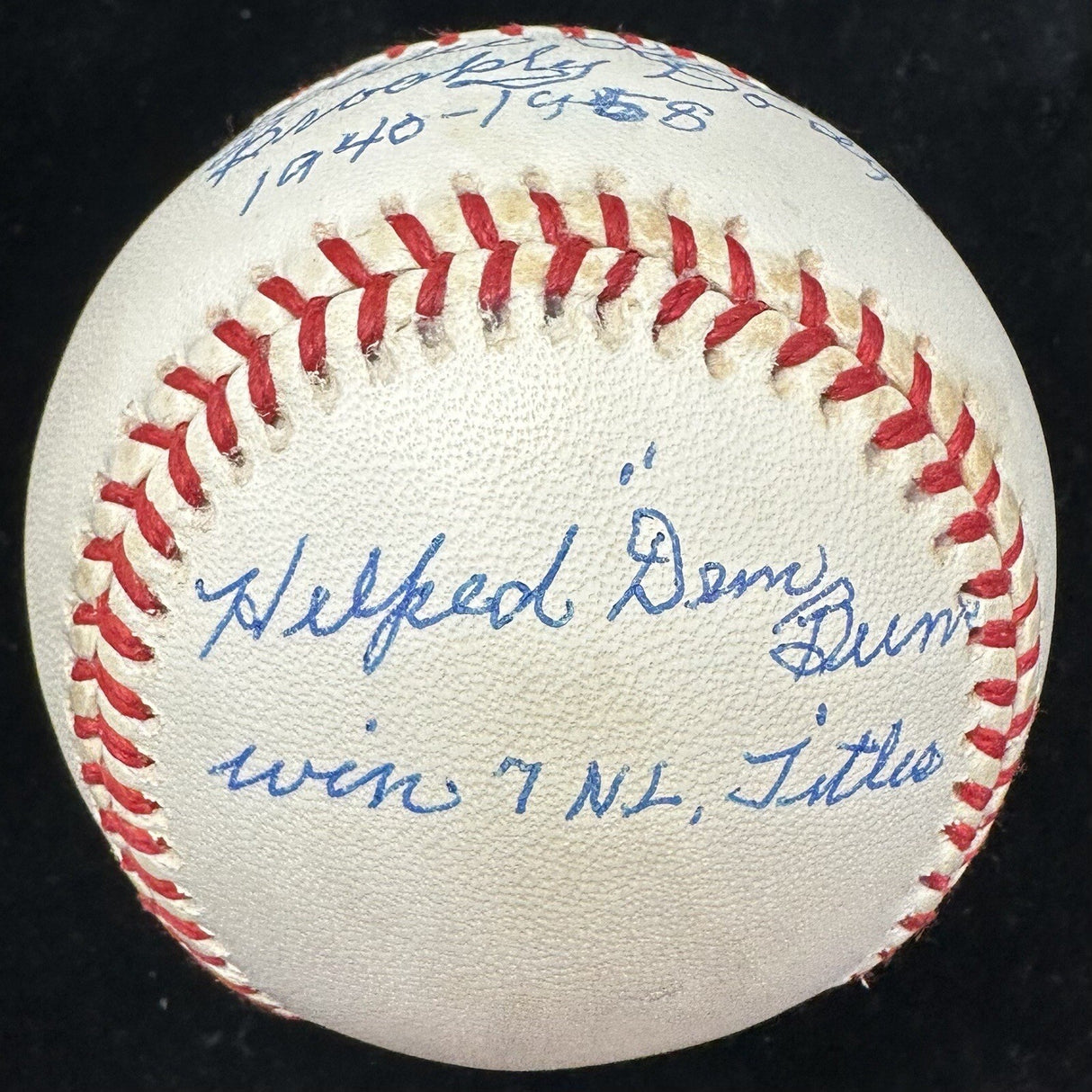 Pee Wee Reese Brooklyn Dodgers Dem Bums Signed Baseball JSA