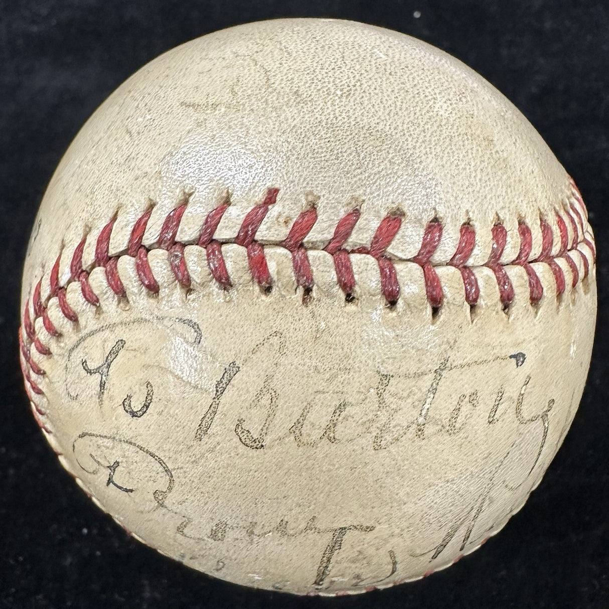 Babe Ruth Single-Signed ONL Frick Personalized “To Burton” Baseball PSA/DNA LOA