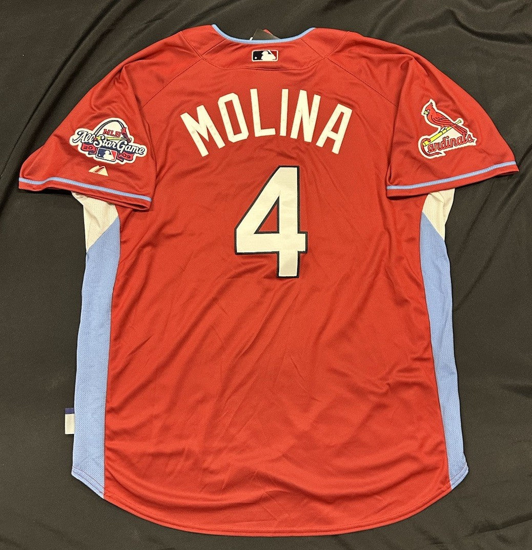 Yadier Molina Majestic Authentic 2009 All-Star Game Batting Practice Jersey