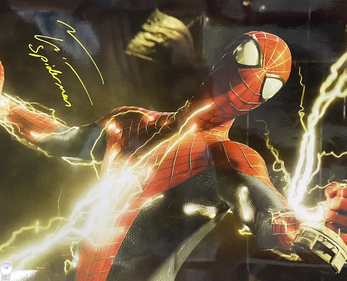 Andrew Garfield Spider-Man Inscribed Signed No Way Home 16x20 Beckett Witness