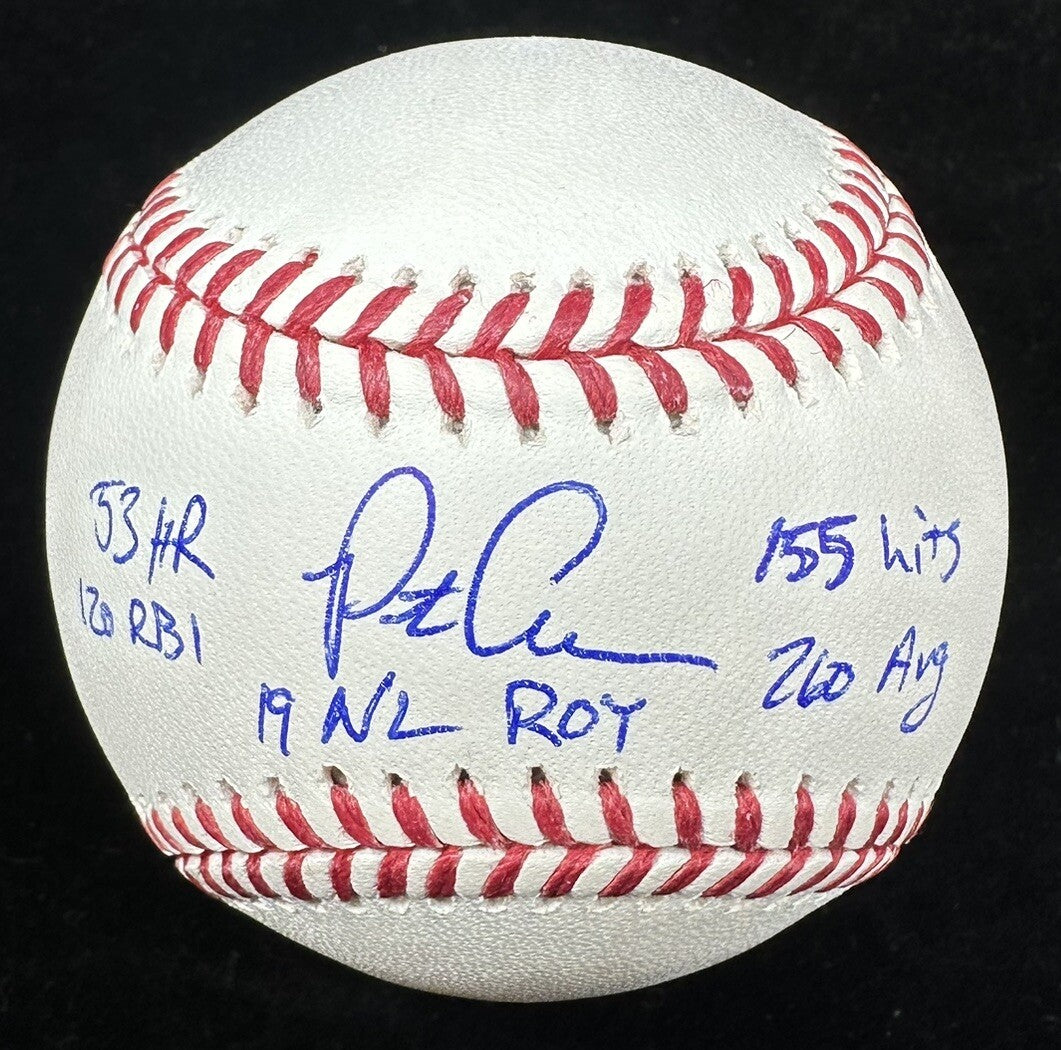 Pete Alonso 19 NL ROY Signed Stat Baseball MLB Holo Fanatics LE 48/53