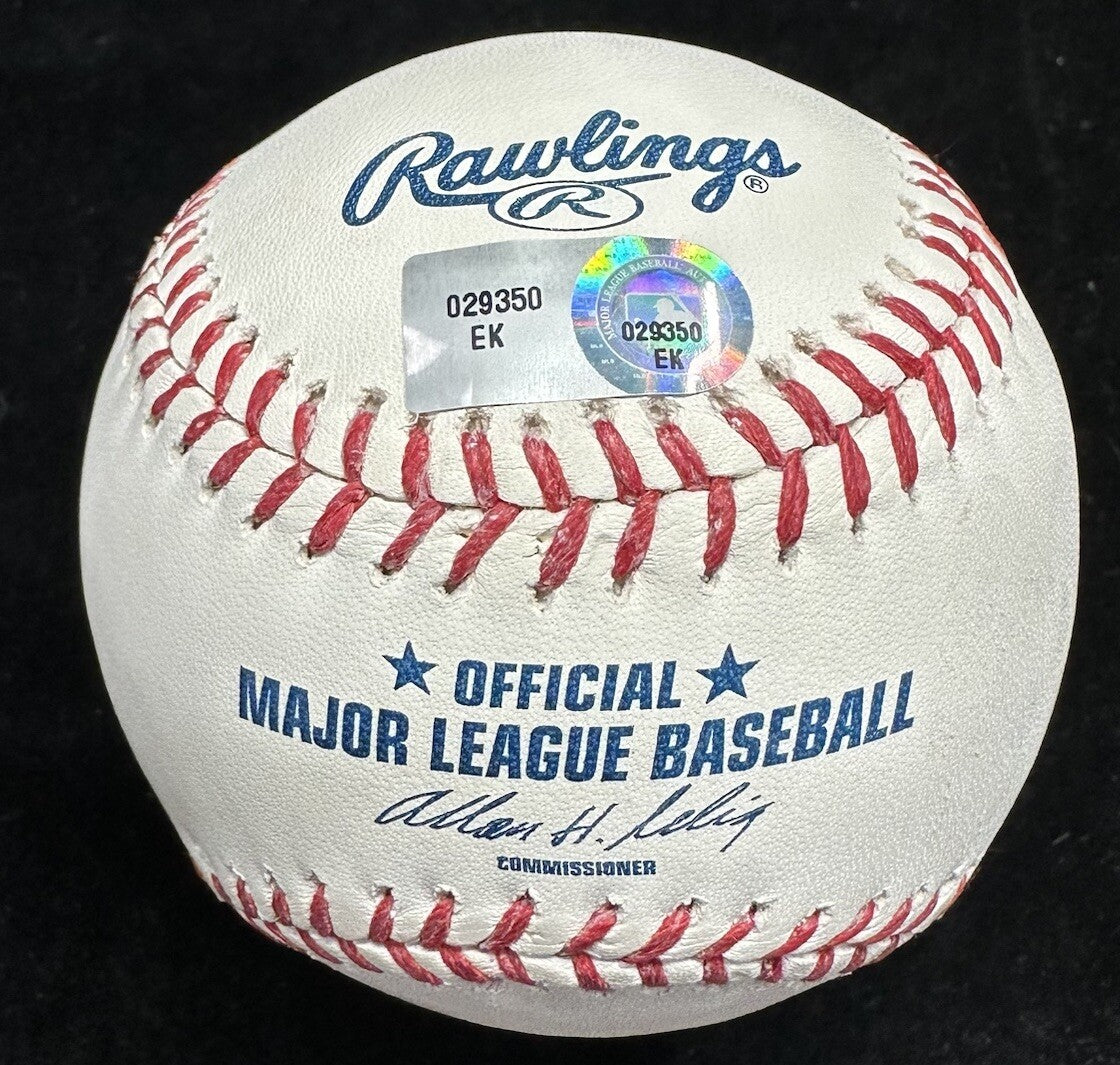 Jose Fernandez Signed Baseball MLB Holo Mounted Memories