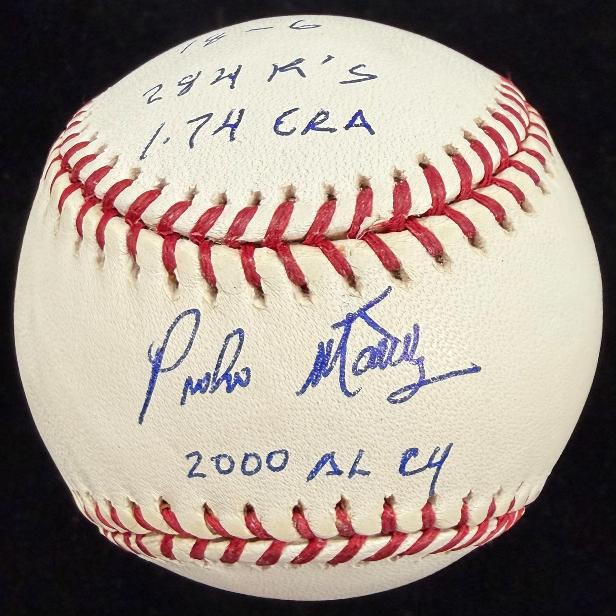Pedro Martinez 97, 99, 00 Cy Young Signed Stat Baseball Set Beckett Witness Holo