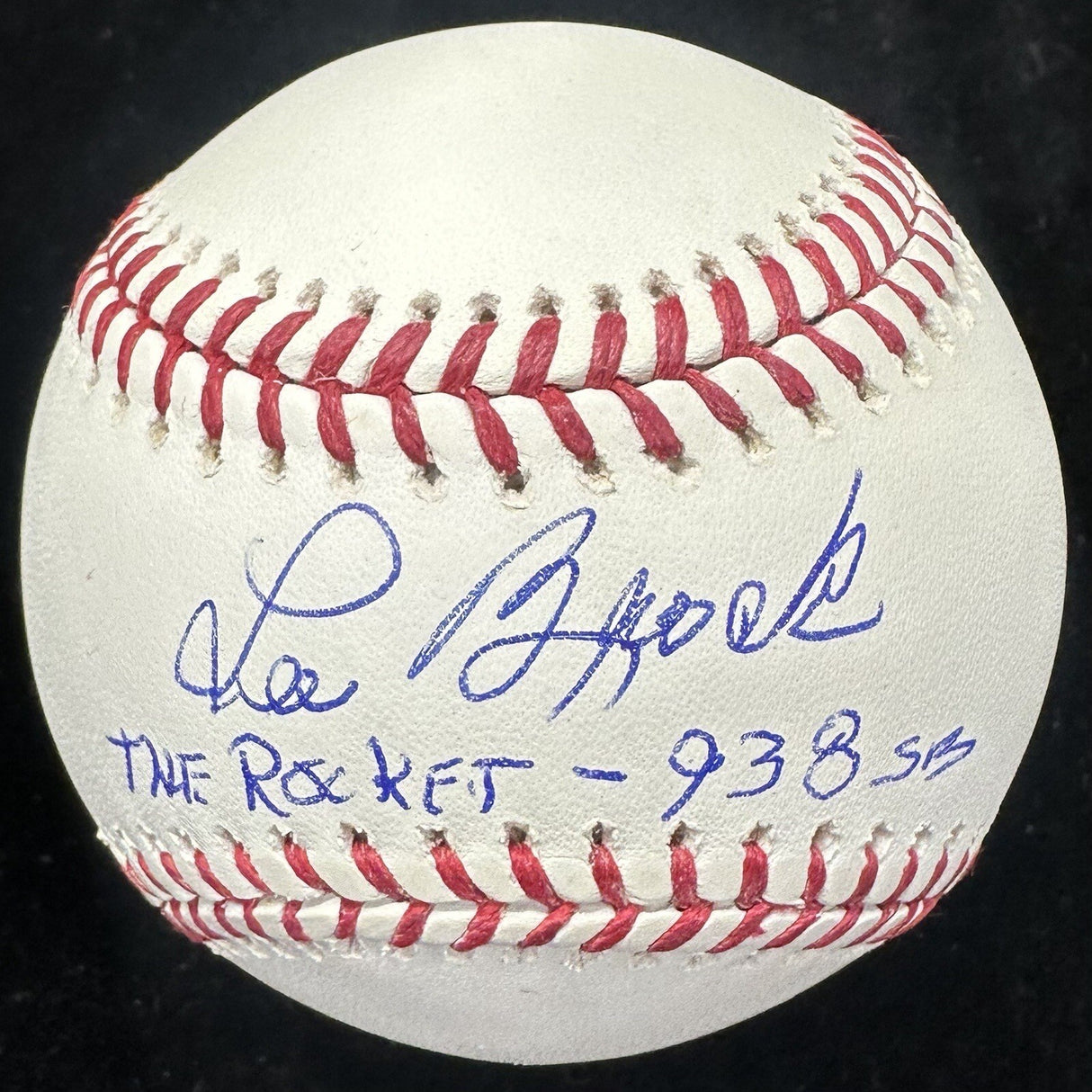 Lou Brock The Rocket-938 SB Signed Baseball JSA