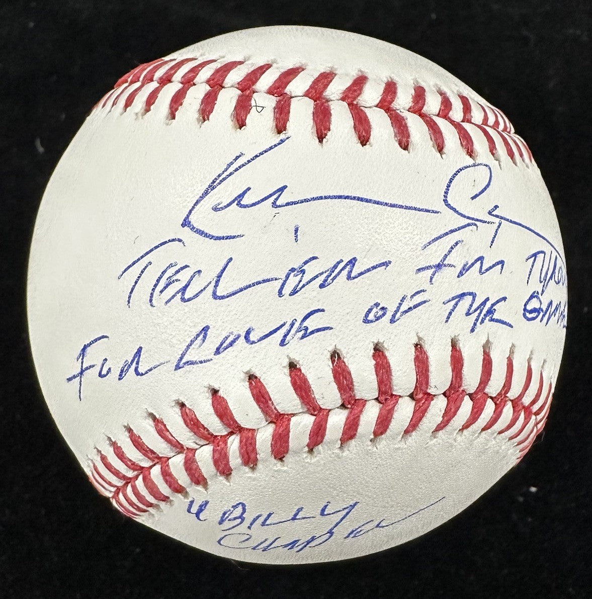 Kevin Costner For Love Of The Game Quote Billy Chapel Signed Baseball SWAU Holo