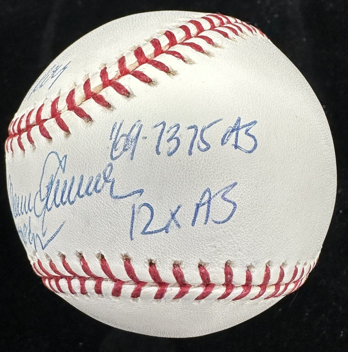 George Thomas Seaver HOF 92 CY Signed Stat Baseball Steiner Sports Hologram