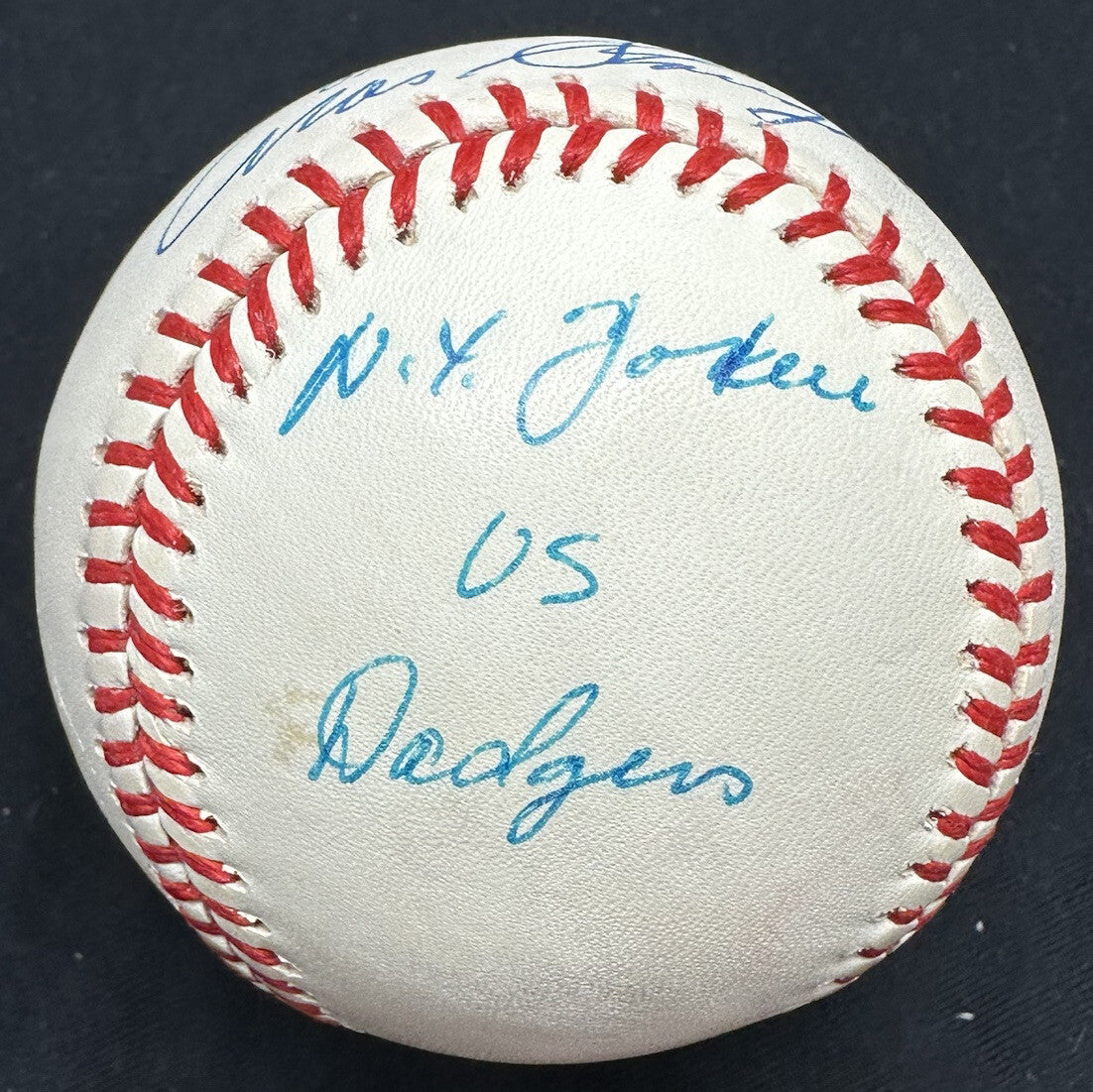 Enos Slaughter 1956 World Series Yankees Dodgers Signed Baseball JSA