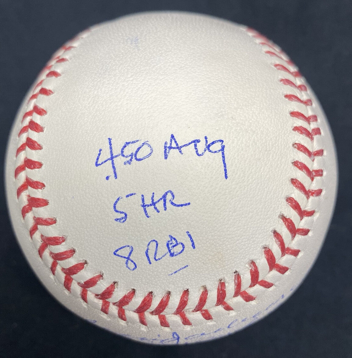 Reggie Jackson 1977 World Series MVP Stat Signed Baseball JSA