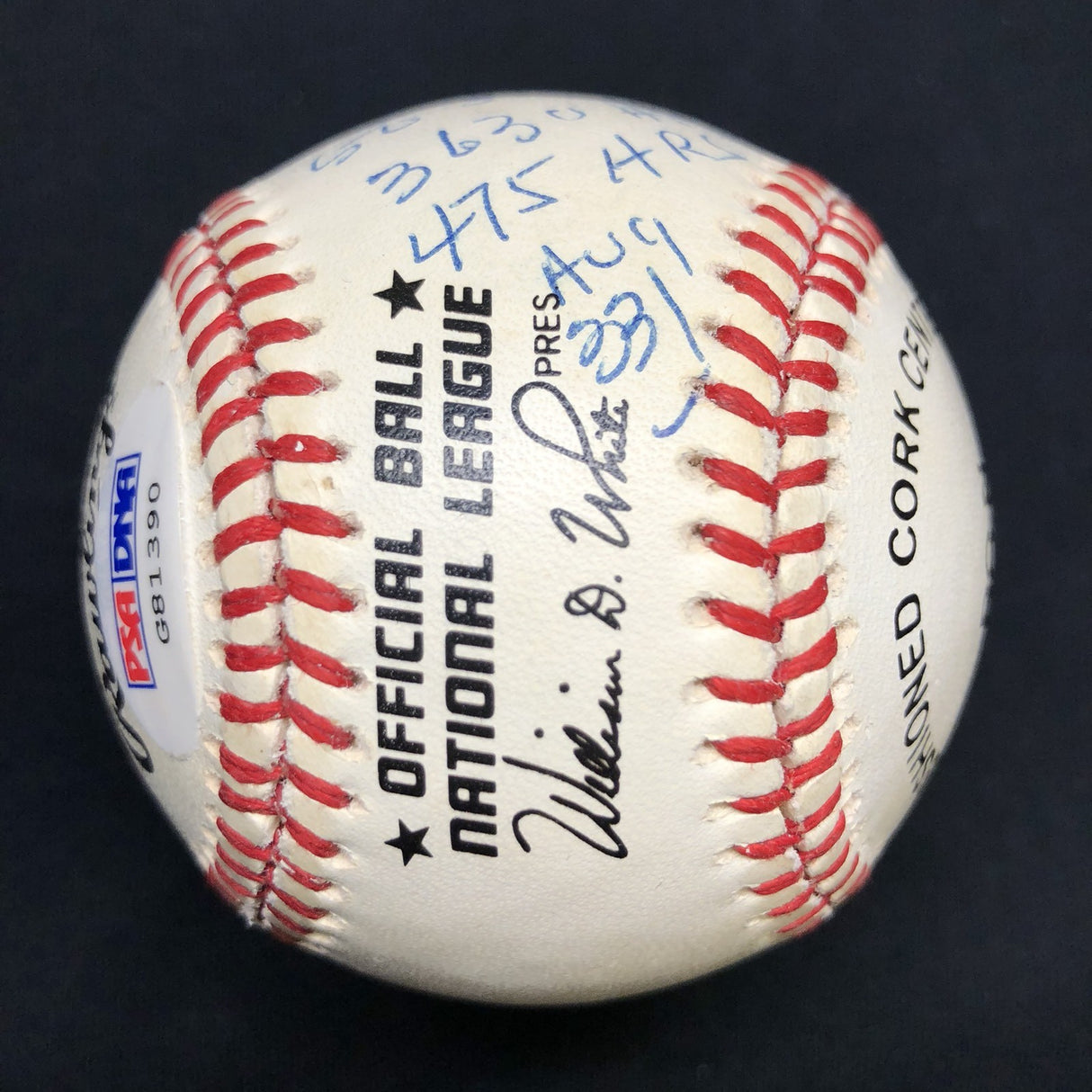 Stan “The Man” Musial #6 HOF MVP Batting Titles Stat Signed Baseball PSA/DNA