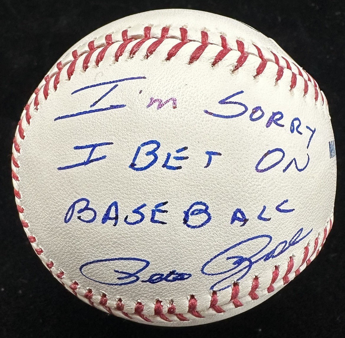Pete Rose I’m Sorry I Bet On Baseball Signed Baseball PSA/DNA