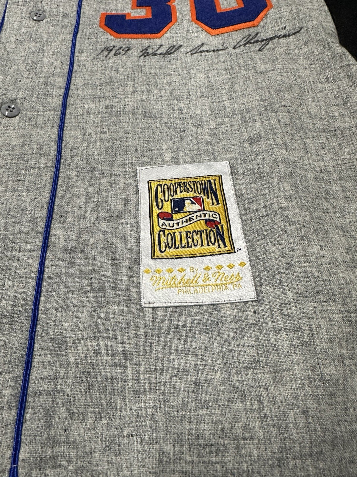 Nolan Ryan Signed Mets Authentic Mitchell Ness Stat Jersey JSA LOA