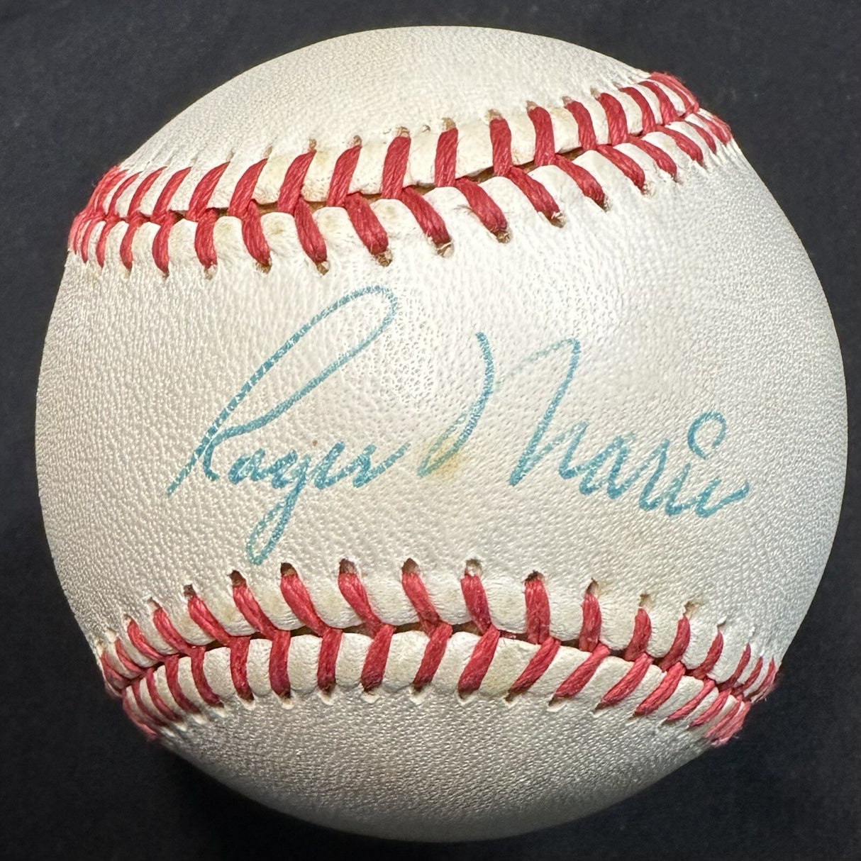 Roger Maris Signed Period Auto Signature Baseball Cronin PSA LOA Geddy Lee